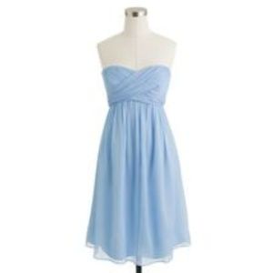 J. CREW light blue Taryn silk chiffon formal dress